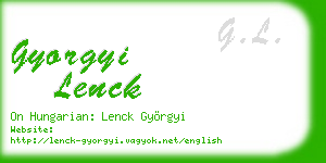 gyorgyi lenck business card